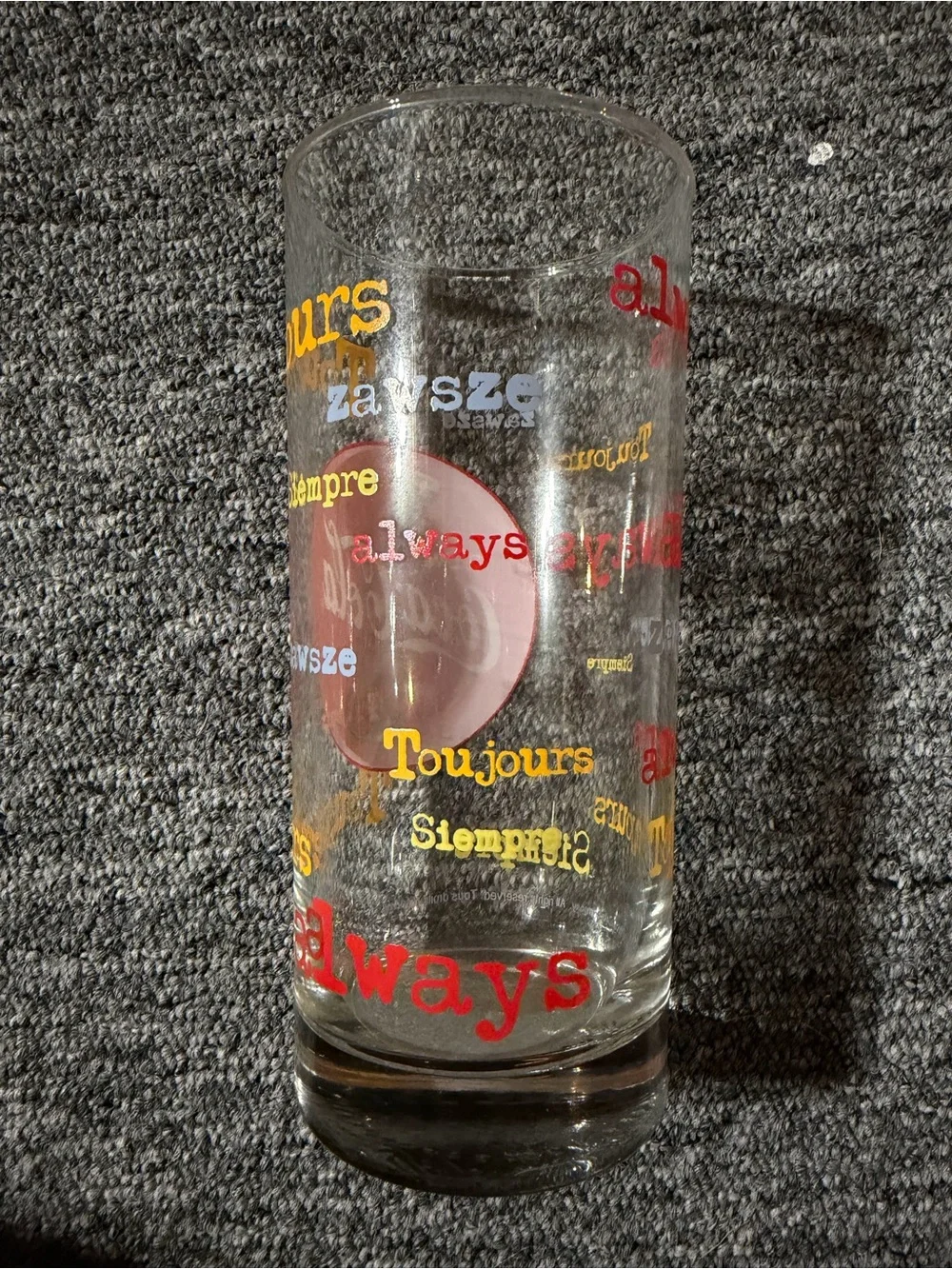 1990 Coca-Cola Vintage Glasses Set with Red Logo (Set of 4)